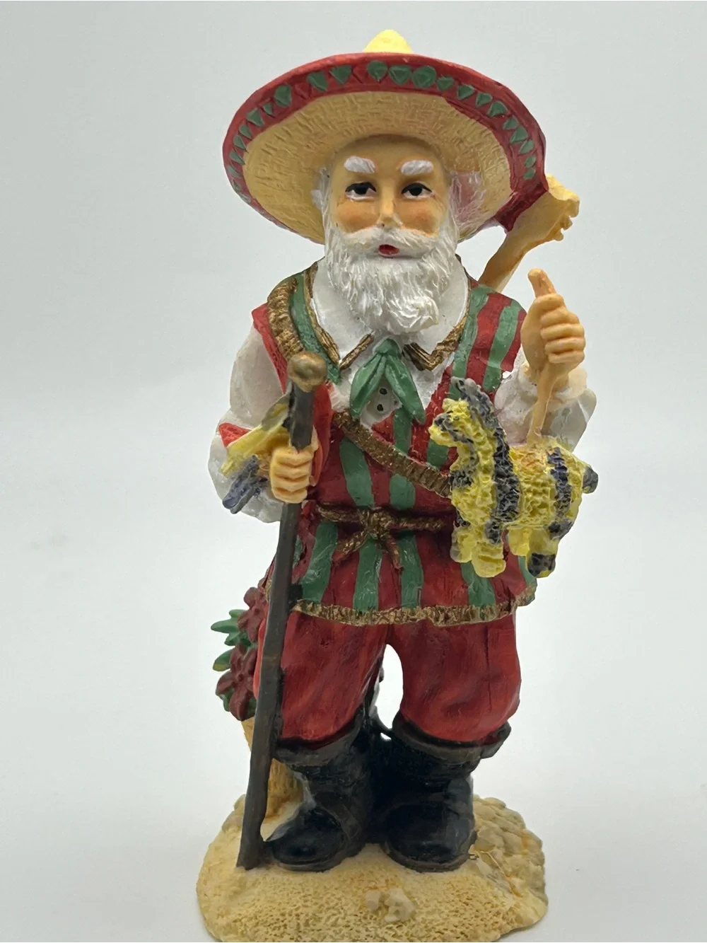 1993 Pancho Navidad Mexico Santa Figurine SC14 International Collection Box